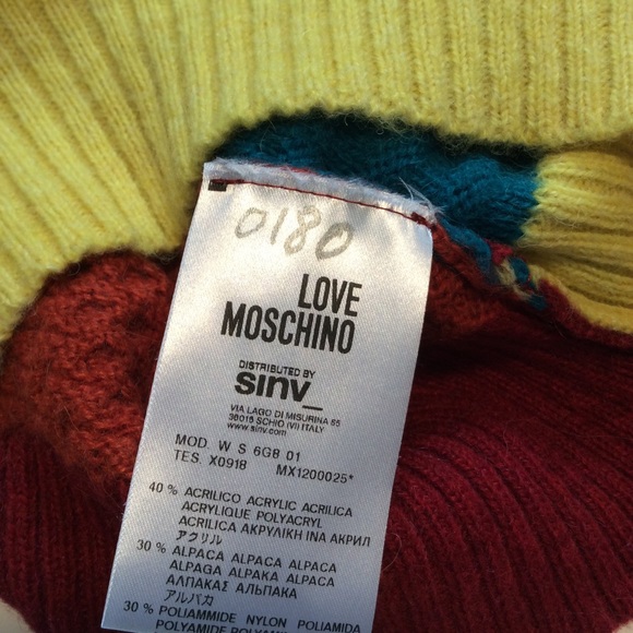 Love Moschino color block sweater size S/M - Picture 5 of 6
